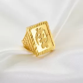 18K gold plated Gye Nyame Adinkra symbol African ghana Ring for Men and Women / Gye Nyame Ethnic gold ring / one size fits all ring