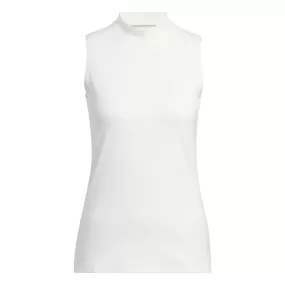 adidas Women's Ultimate365 Mock-Neck Sleeveless Golf Polo Shirt - Ivory