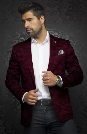 Au Noir Stretch Blazer | Murphy Burgundy