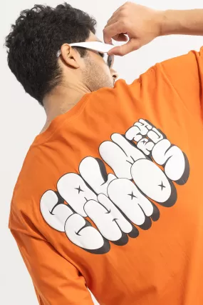 Aura Orange Printed T-shirts