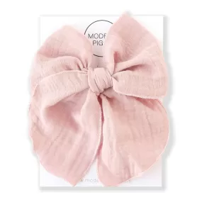 Blush | Gauze Party Bow