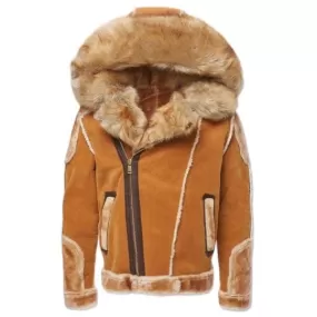 Jordan Craig El Jefe Shearling Moto Jacket (Cognac) - 91625