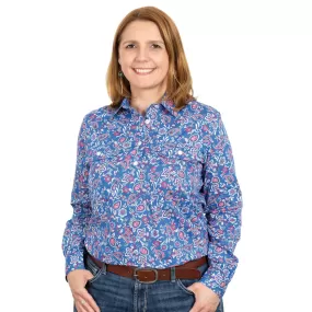 Just Country Women's Jahna Shirt- Azule Paisley