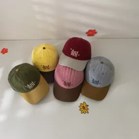 Kid Girls Boys Color-blocking Embroidered Accessories Hats Wholesale 240111141