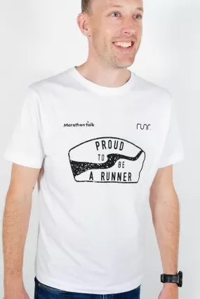 Men's Marathon Talk/Runr T-Shirts - White