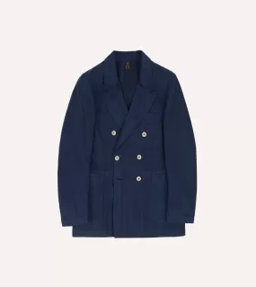 Navy Cotton Linen Herringbone Games Blazer Mk. III