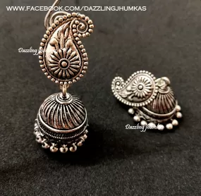 Oxidised Paisley Jhumkas