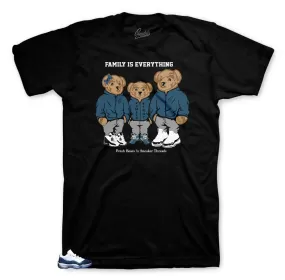 Retro 11 Blue Snakeskin Family Bear Shirts