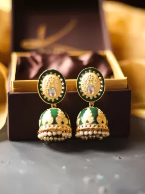 Sheesh Meenakari Jhumkis