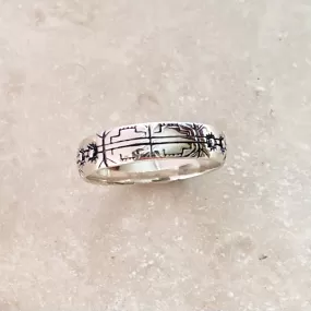 Silver Boho Band Ring - 03