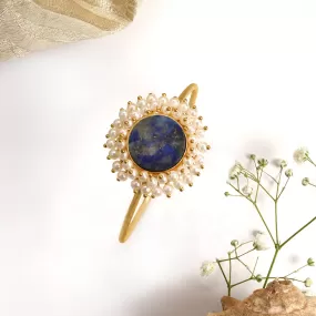 Teejh Aasita Blue Studded Pearl Bracelet