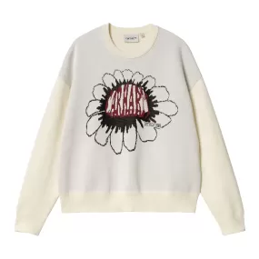 W' PIXEL FLOWER SWEATER WAX