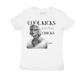 Womens Cool Grey 11 Shirt - Chicks - White